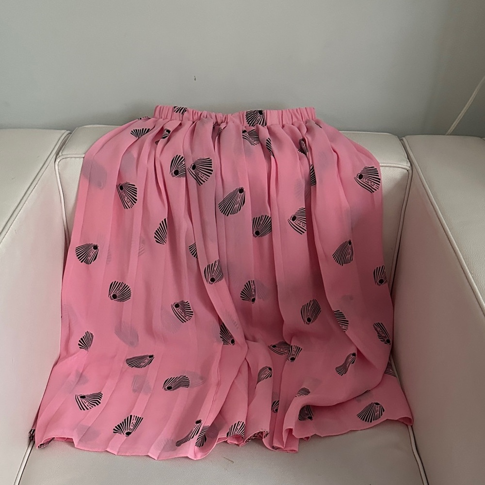 Pink Shell Print Skirt